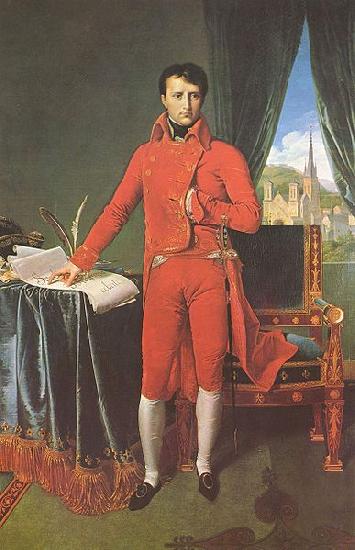 Jean-Auguste Dominique Ingres Portrat Napoleon Bonapartes als Erster Konsul oil painting image